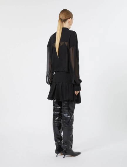 Short silk dress - BLACK - Sportmax - 3