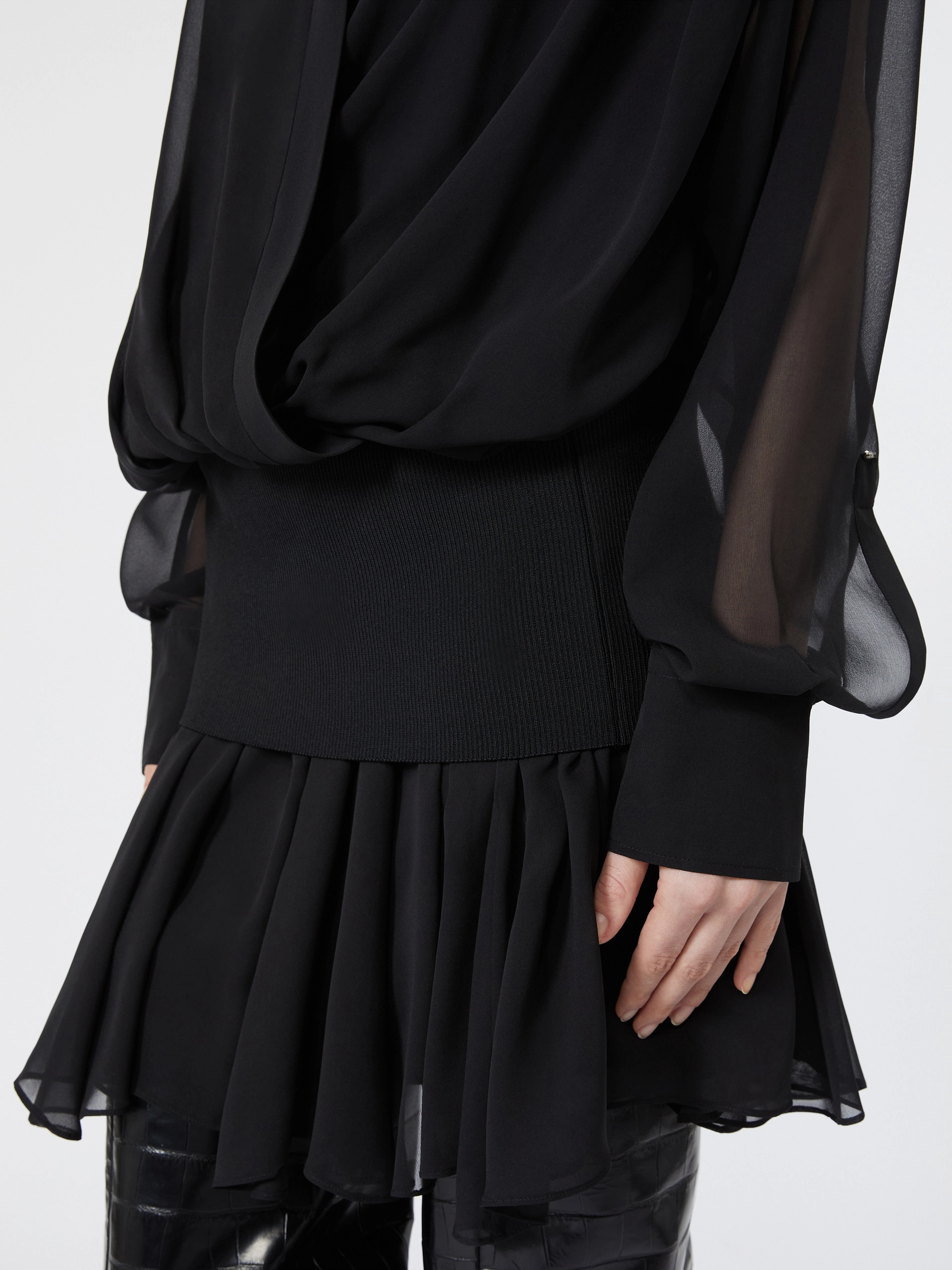 Short silk dress - BLACK - Sportmax - 4