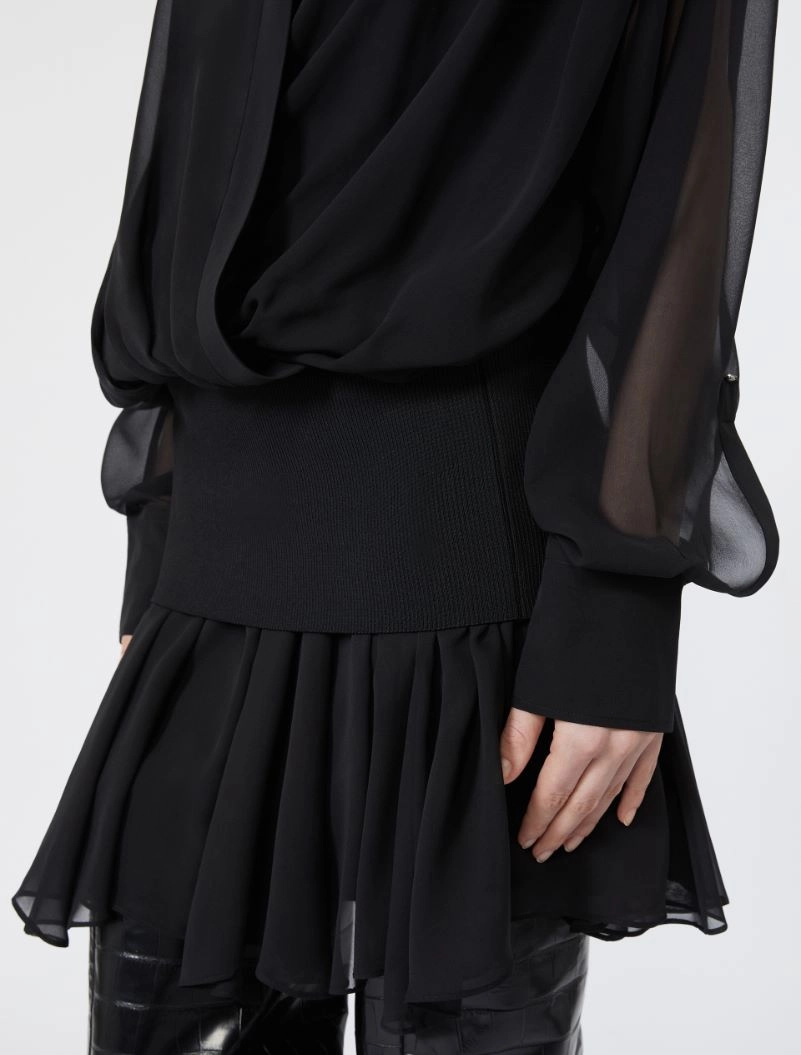 Short silk dress - BLACK - Sportmax - 4