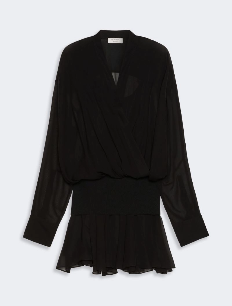Short silk dress - BLACK - Sportmax - 5