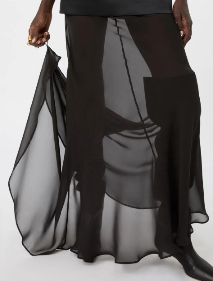 Long stretch satin two-piece dress - BLACK - Sportmax - 4