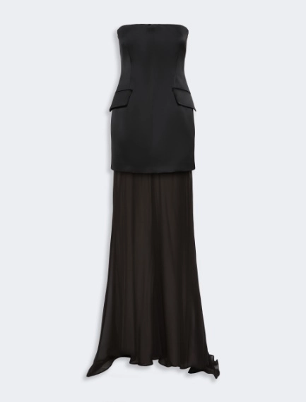 Long stretch satin two-piece dress - Sportmax