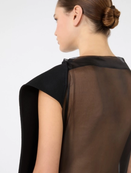 Asymmetric sleeveless dress - BLACK - Sportmax - 5