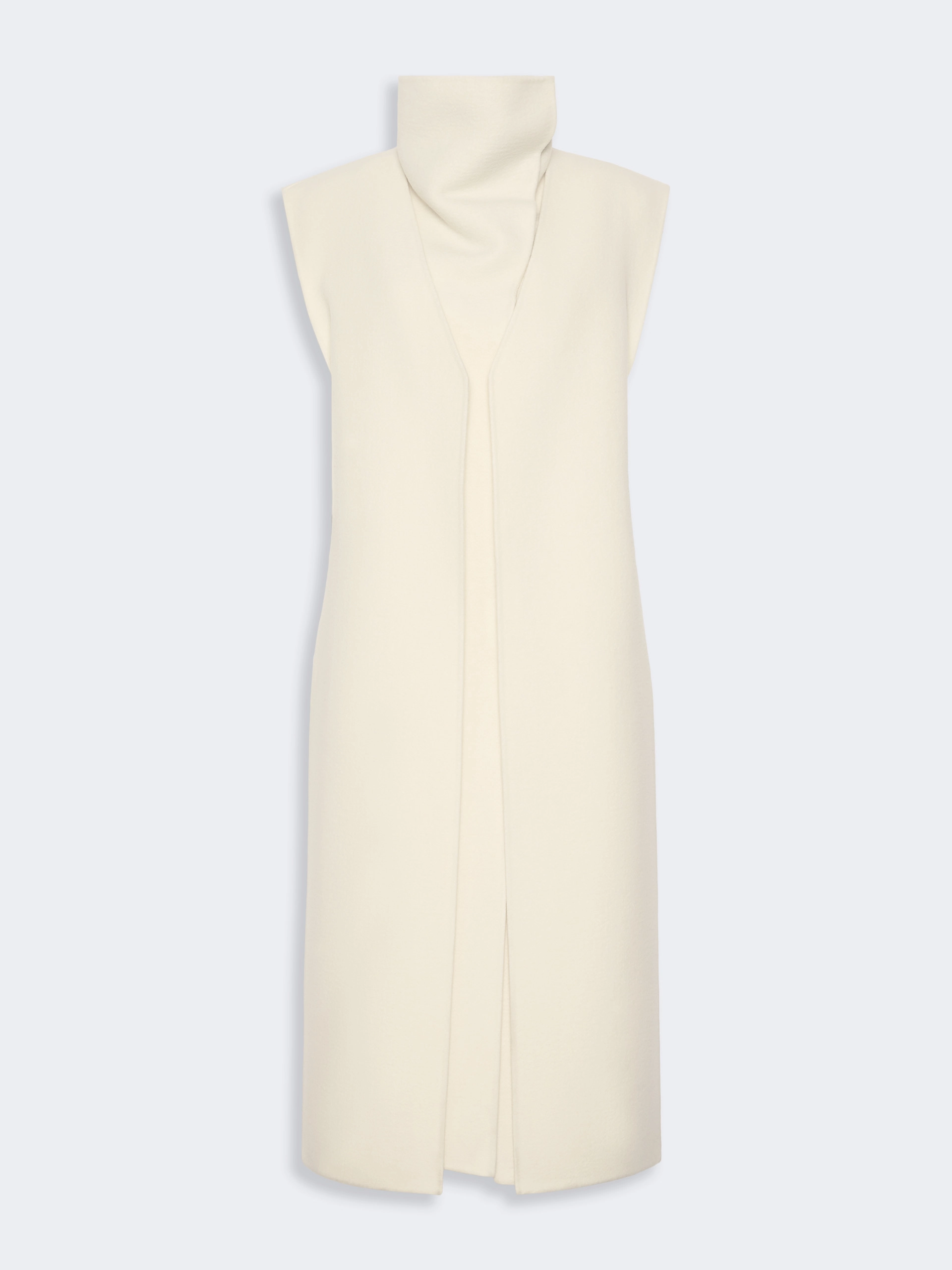 Sleeveless wool and cashmere coat - WHITE - Sportmax - 6