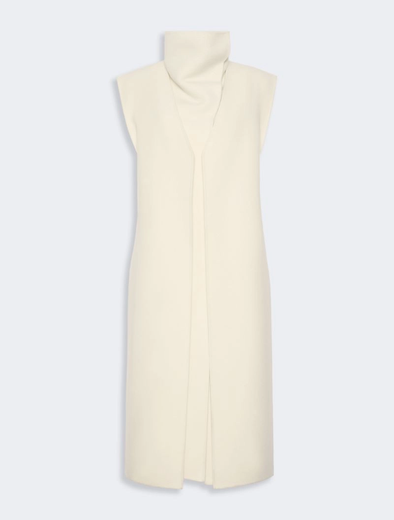 Sleeveless wool and cashmere coat - WHITE - Sportmax - 6
