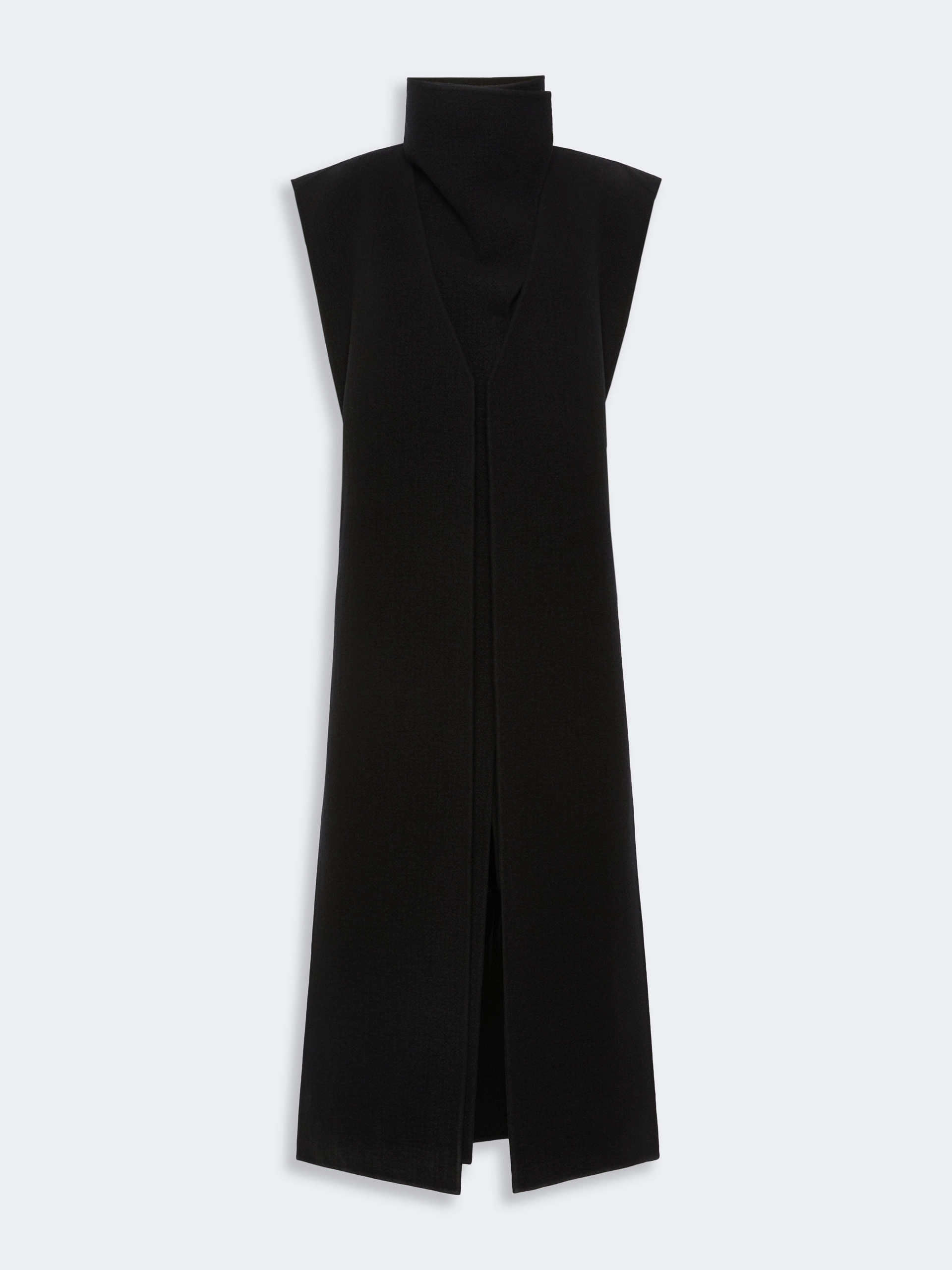 Sleeveless wool and cashmere coat - BLACK - Sportmax - 6