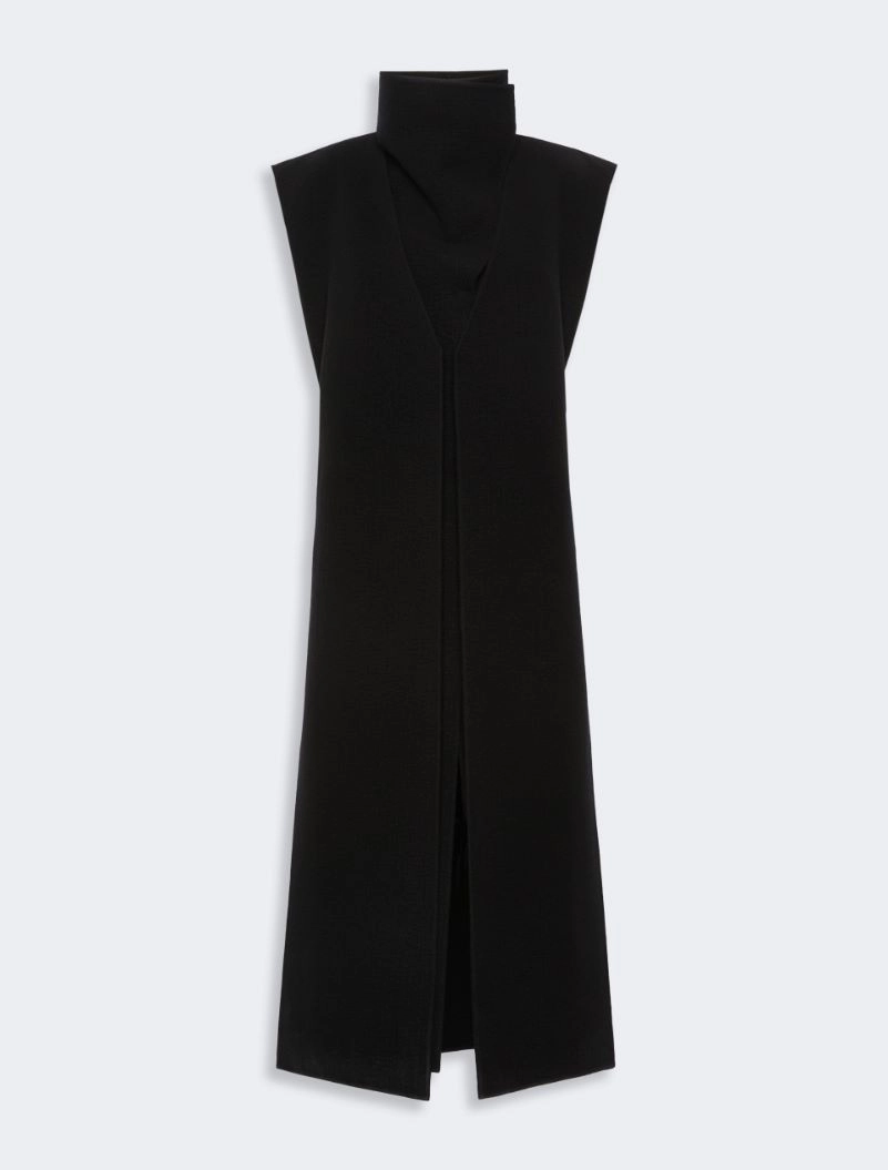 Sleeveless wool and cashmere coat - BLACK - Sportmax - 6