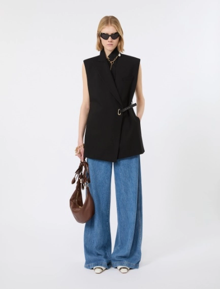 Sleeveless stretch viscose blazer - Sportmax