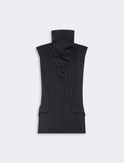 Sleeveless pinstripe wool jacket - Sportmax