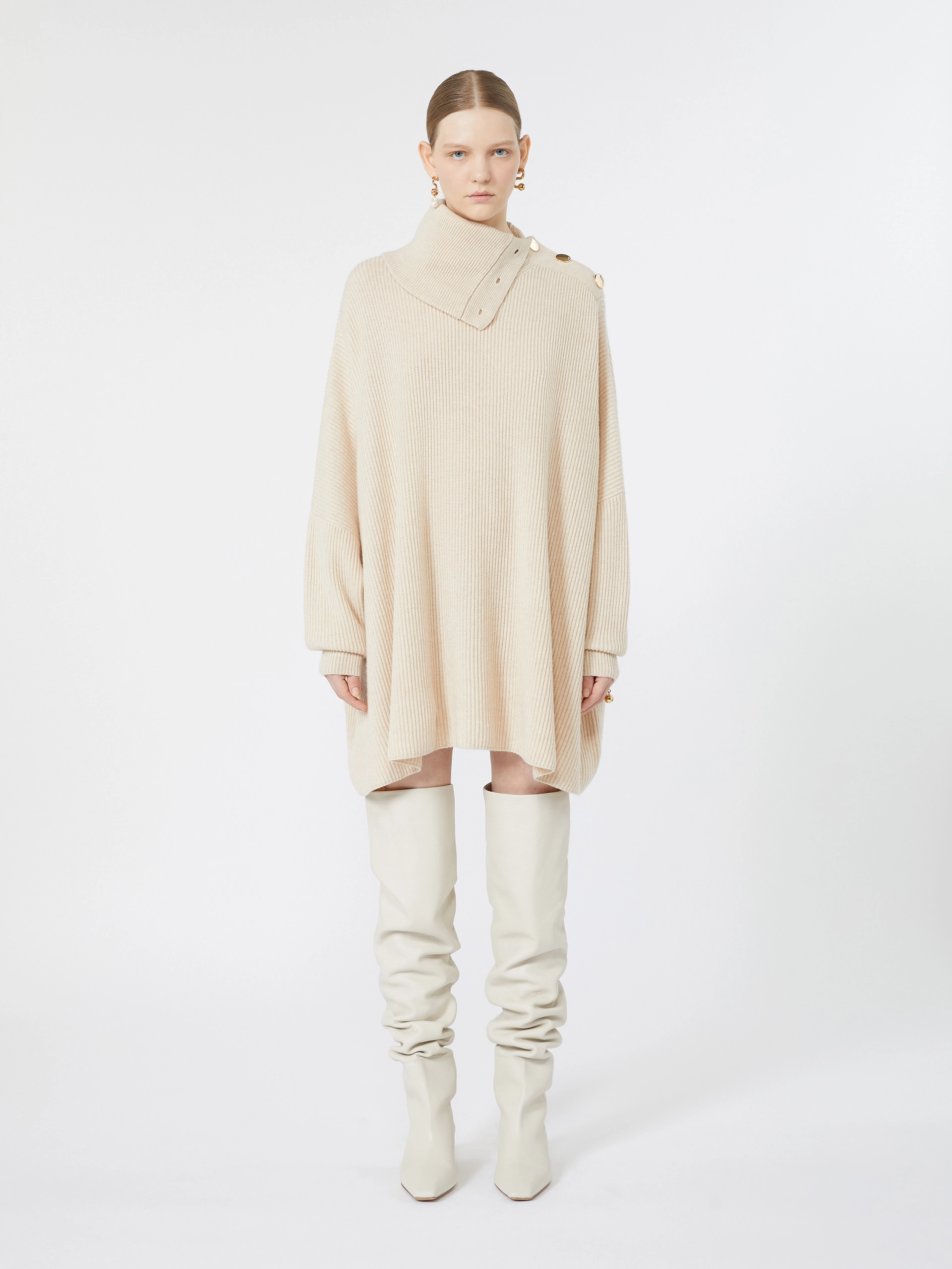 Oversized wool and cashmere dress - BEIGE - Sportmax - 2