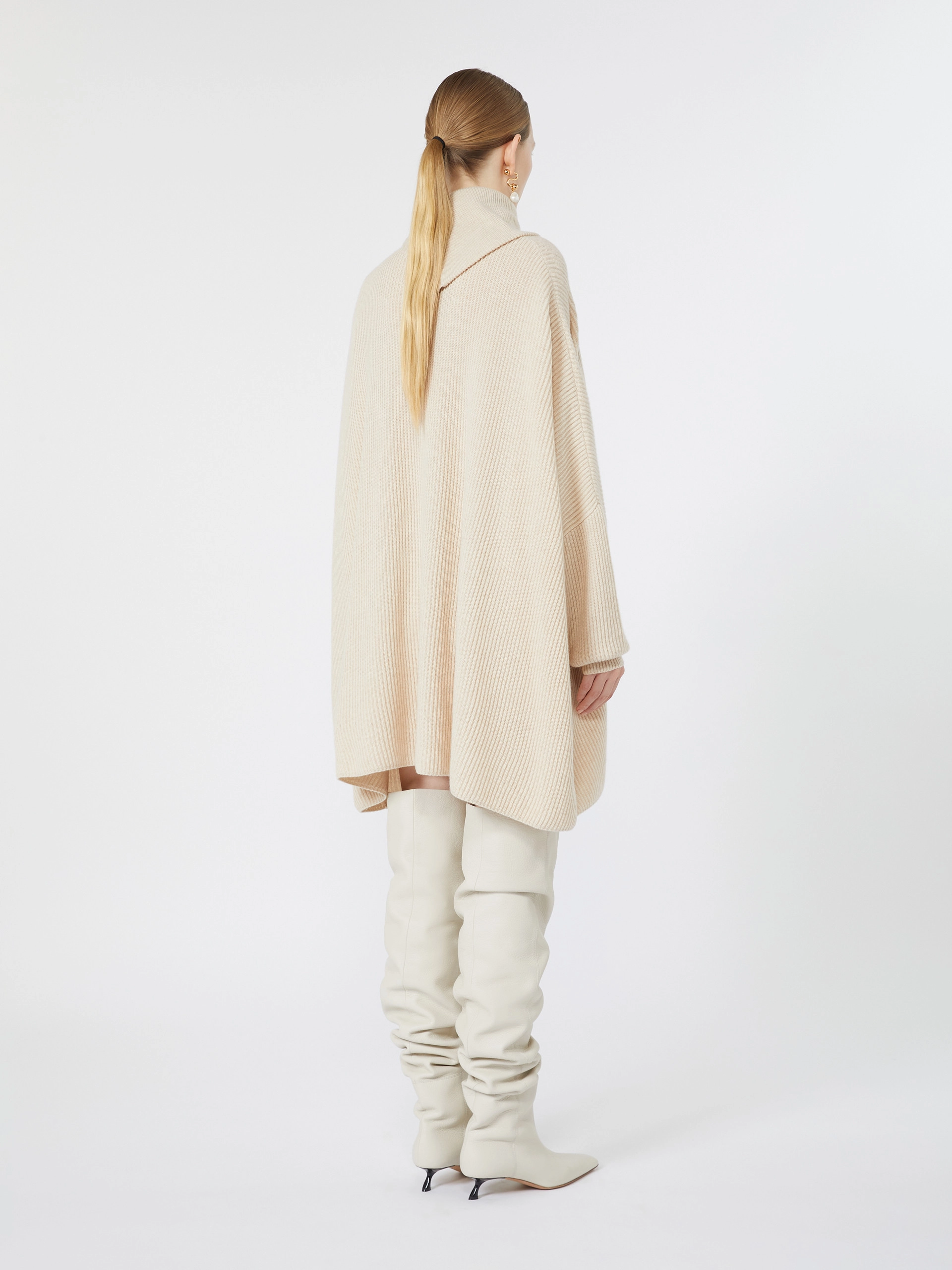 Oversized wool and cashmere dress - BEIGE - Sportmax - 3