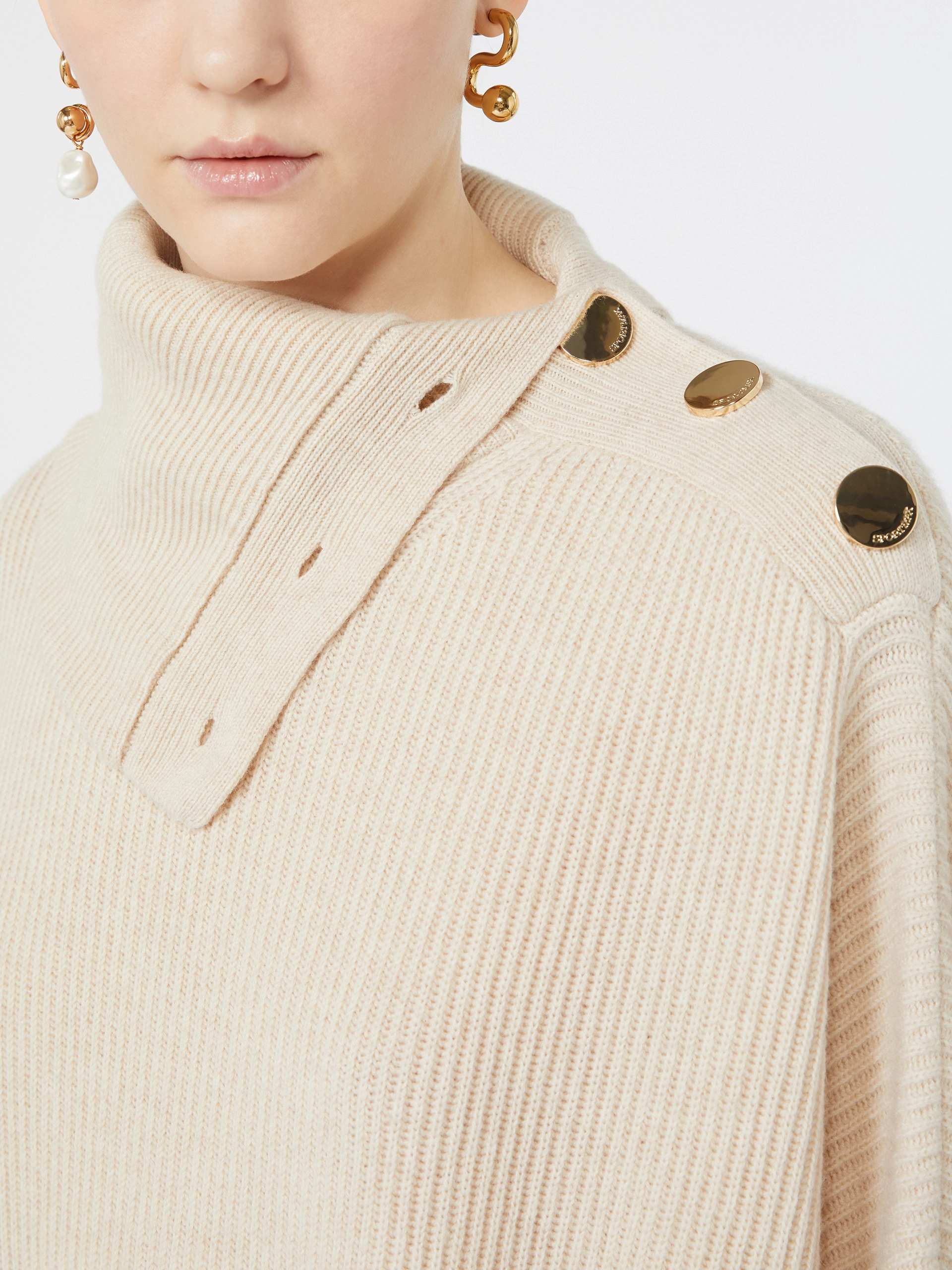Oversized wool and cashmere dress - BEIGE - Sportmax - 4