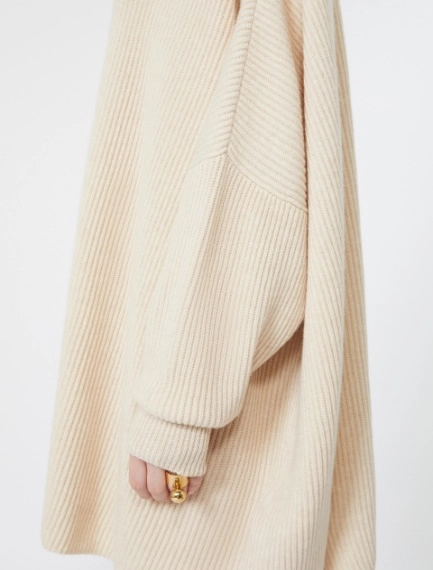 Oversized wool and cashmere dress - BEIGE - Sportmax - 5
