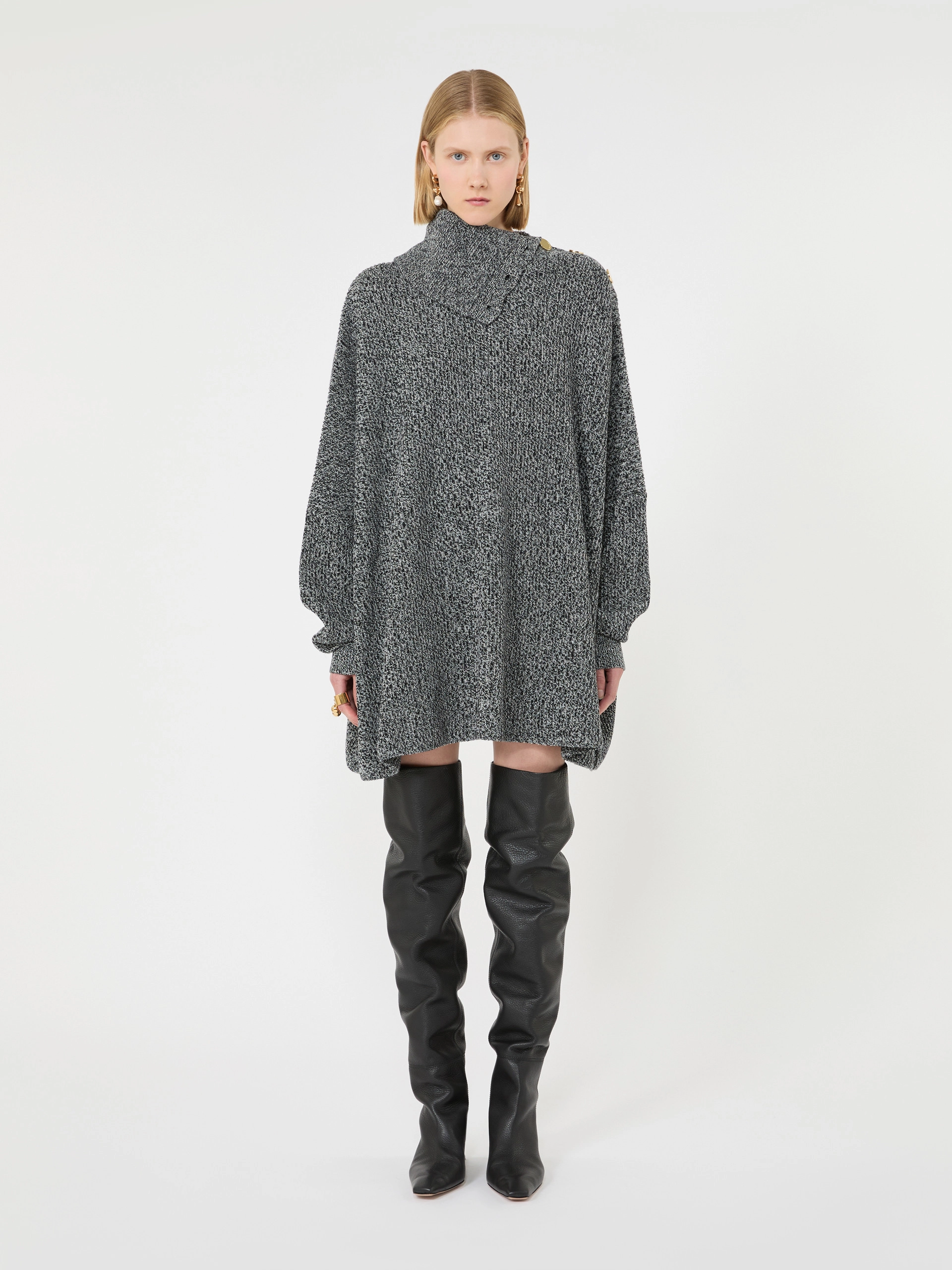 Abito over in lana e cashmere - NERO - Sportmax - 2
