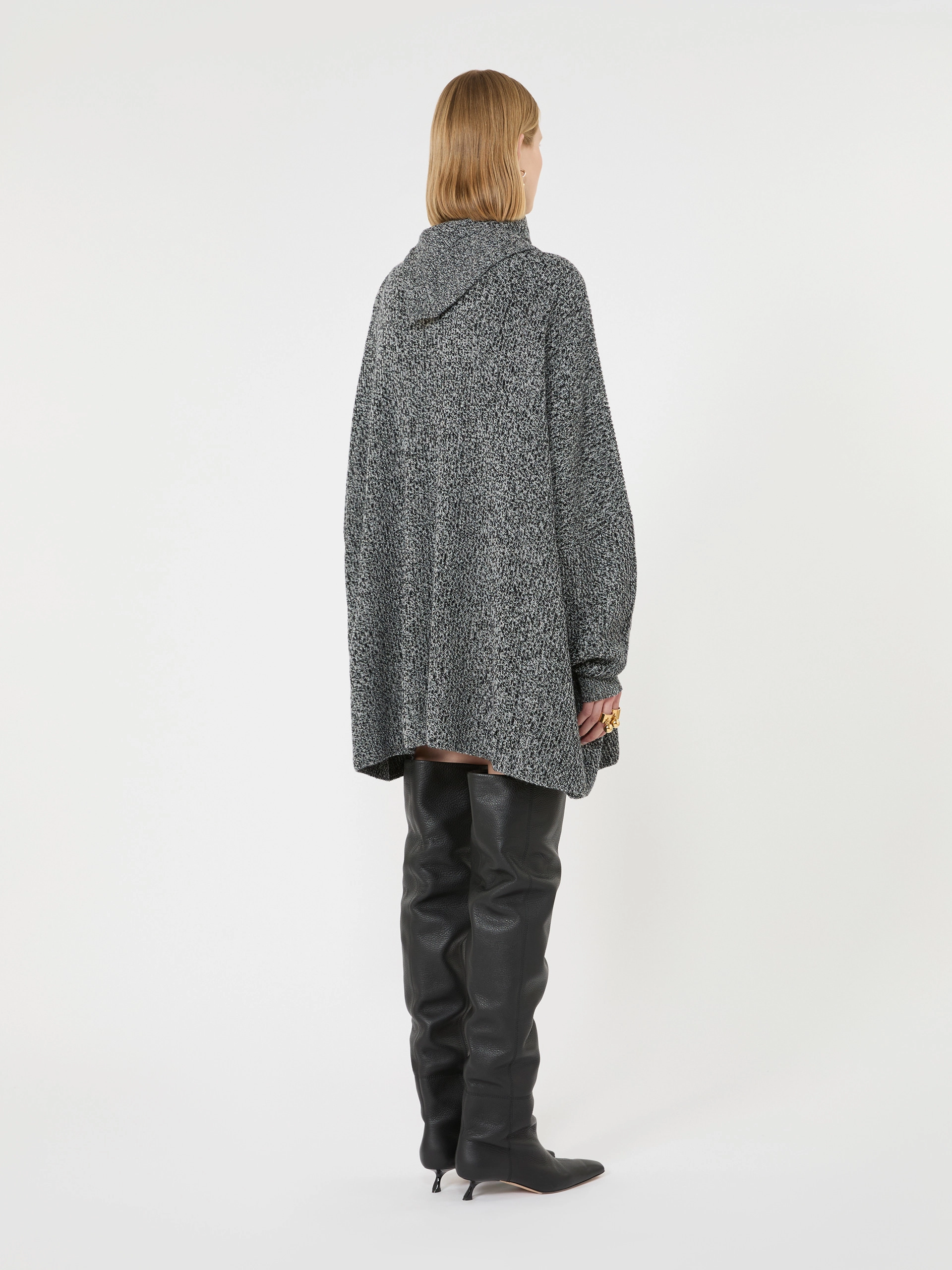 Abito over in lana e cashmere - NERO - Sportmax - 3