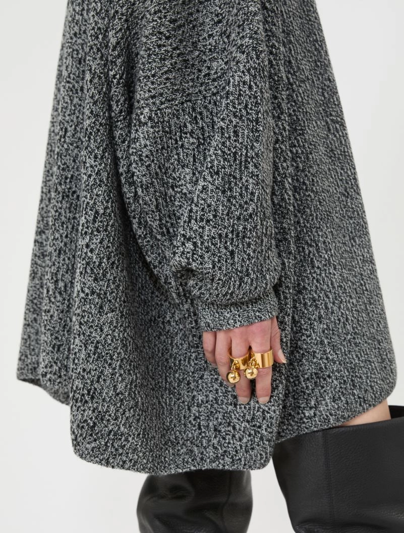 Abito over in lana e cashmere - NERO - Sportmax - 5