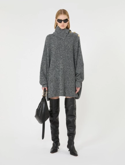 Abito over in lana e cashmere - NERO - Sportmax - 1