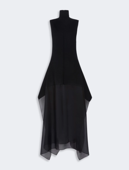Long viscose knit and silk georgette dress - Sportmax