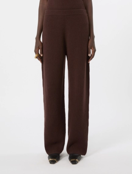 Oversized cashmere-blend trousers - CHOCOLATE - Sportmax - 2