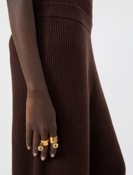 Oversized cashmere-blend trousers - CHOCOLATE - Sportmax - 4