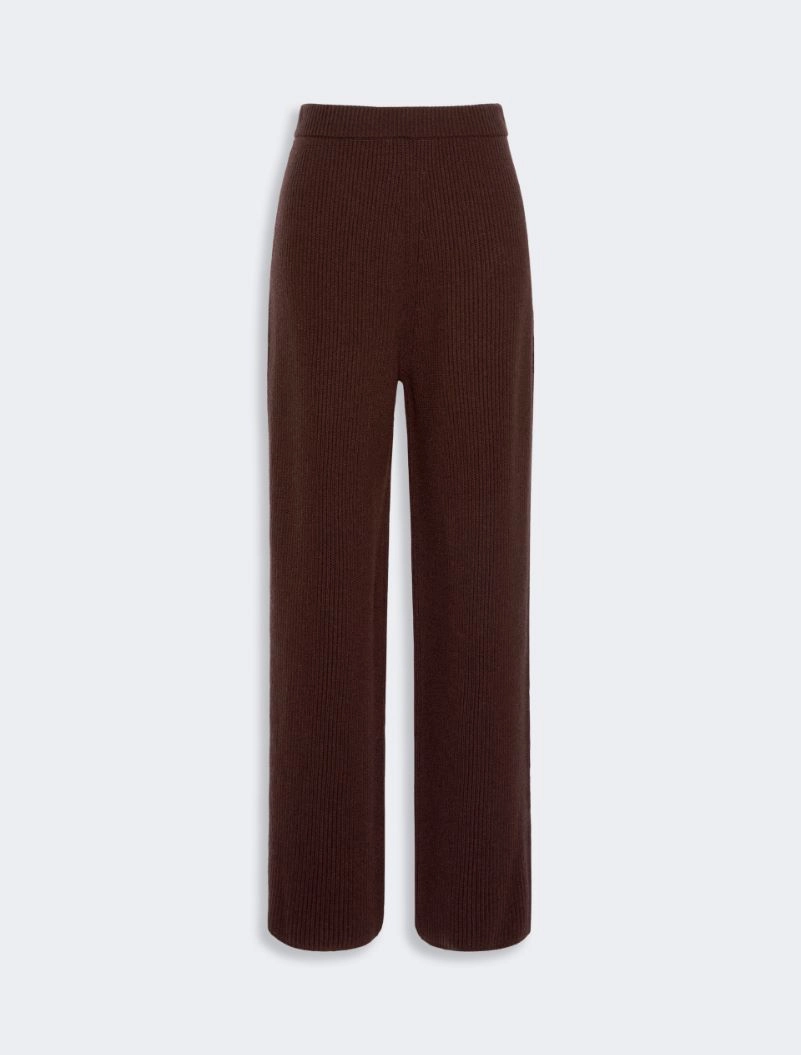 Oversized cashmere-blend trousers - CHOCOLATE - Sportmax - 5