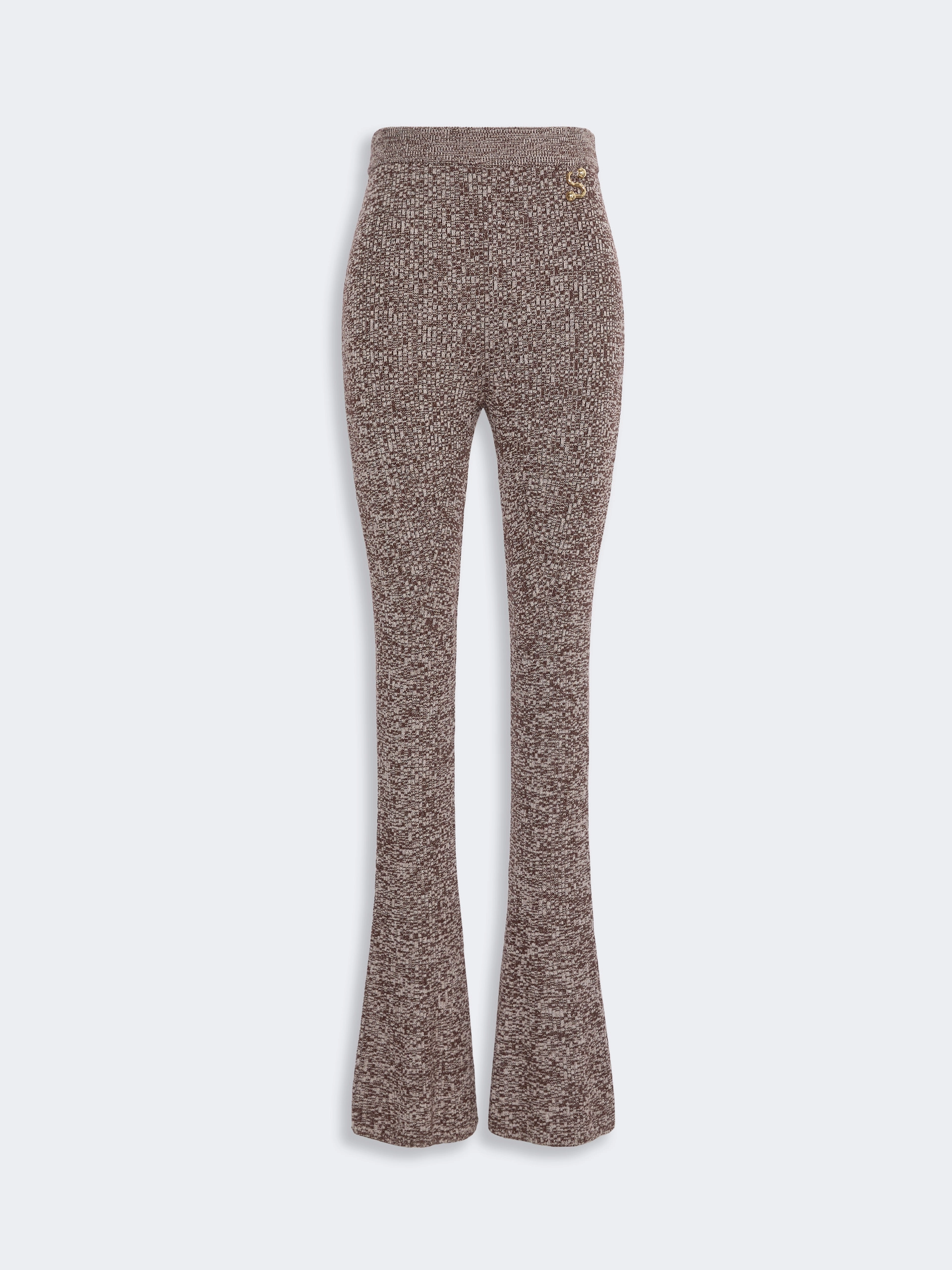 Wool-blend slim flared trousers - CHOCOLATE - Sportmax - 5