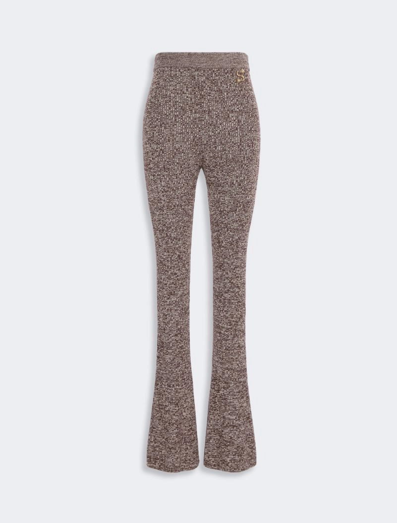 Wool-blend slim flared trousers - CHOCOLATE - Sportmax - 5