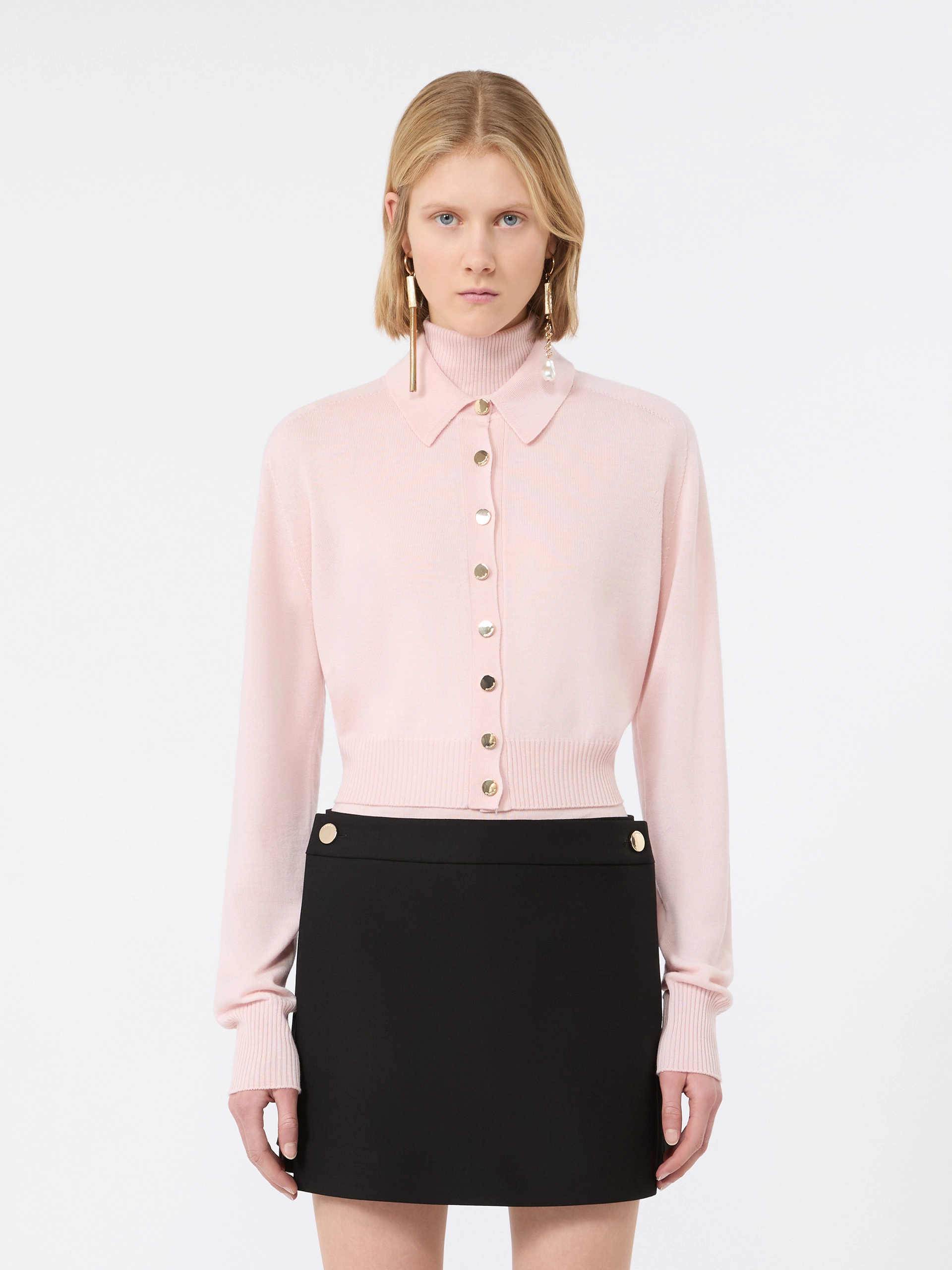 Pure wool cardigan - PINK - Sportmax - 2