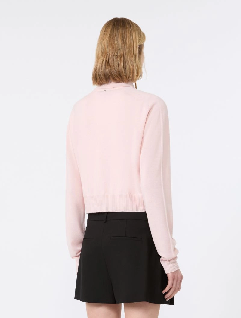 Pure wool cardigan - PINK - Sportmax - 3