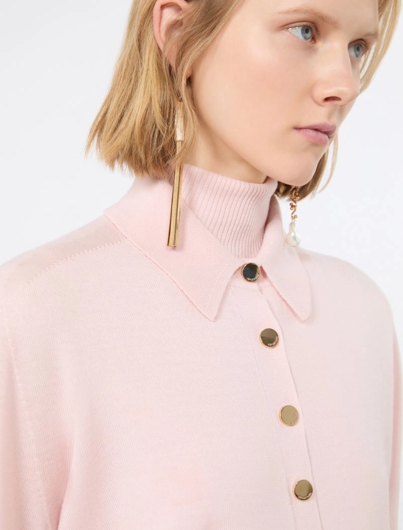 Pure wool cardigan - PINK - Sportmax - 5