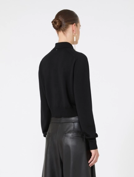 Pure wool cardigan - BLACK - Sportmax - 3