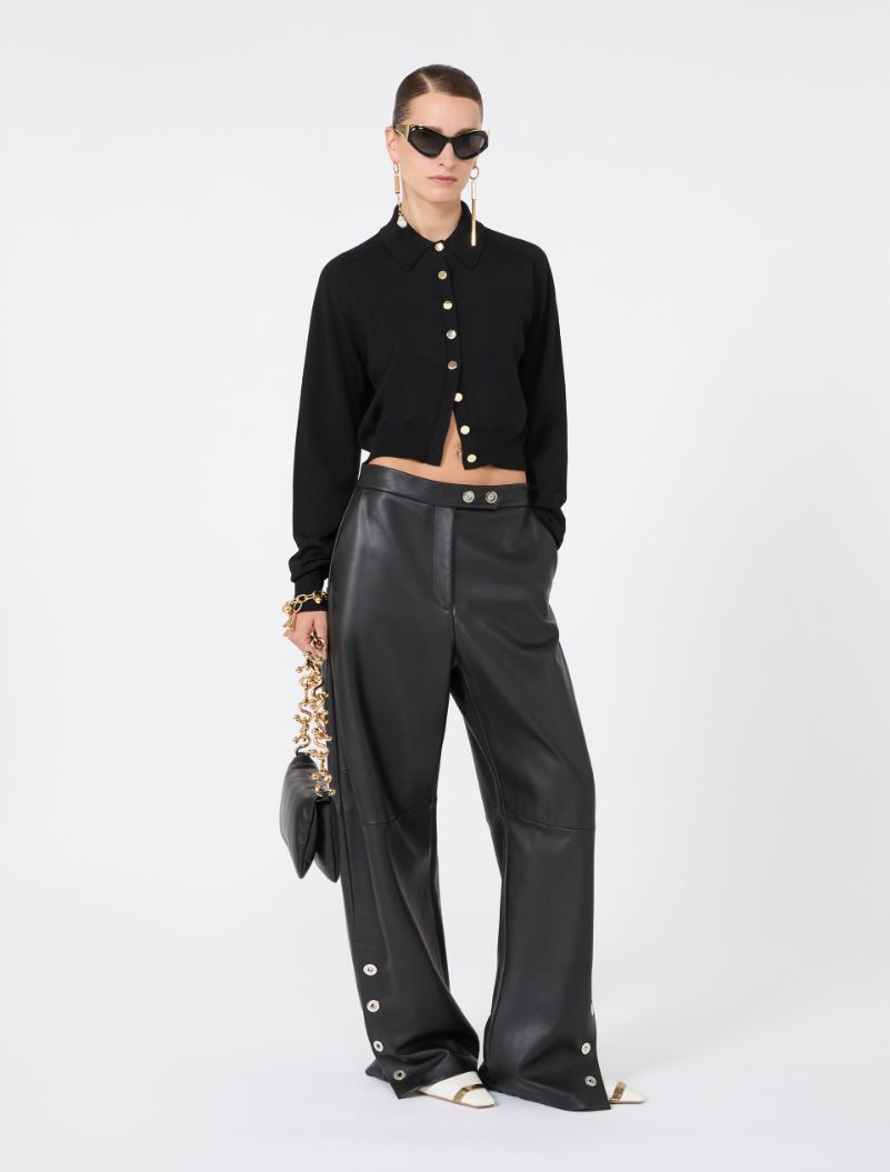 Pure wool cardigan, black | Sportmax