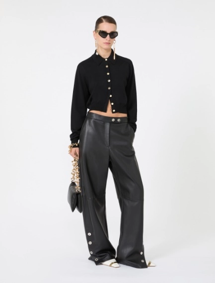 Pure wool cardigan - BLACK - Sportmax - 1