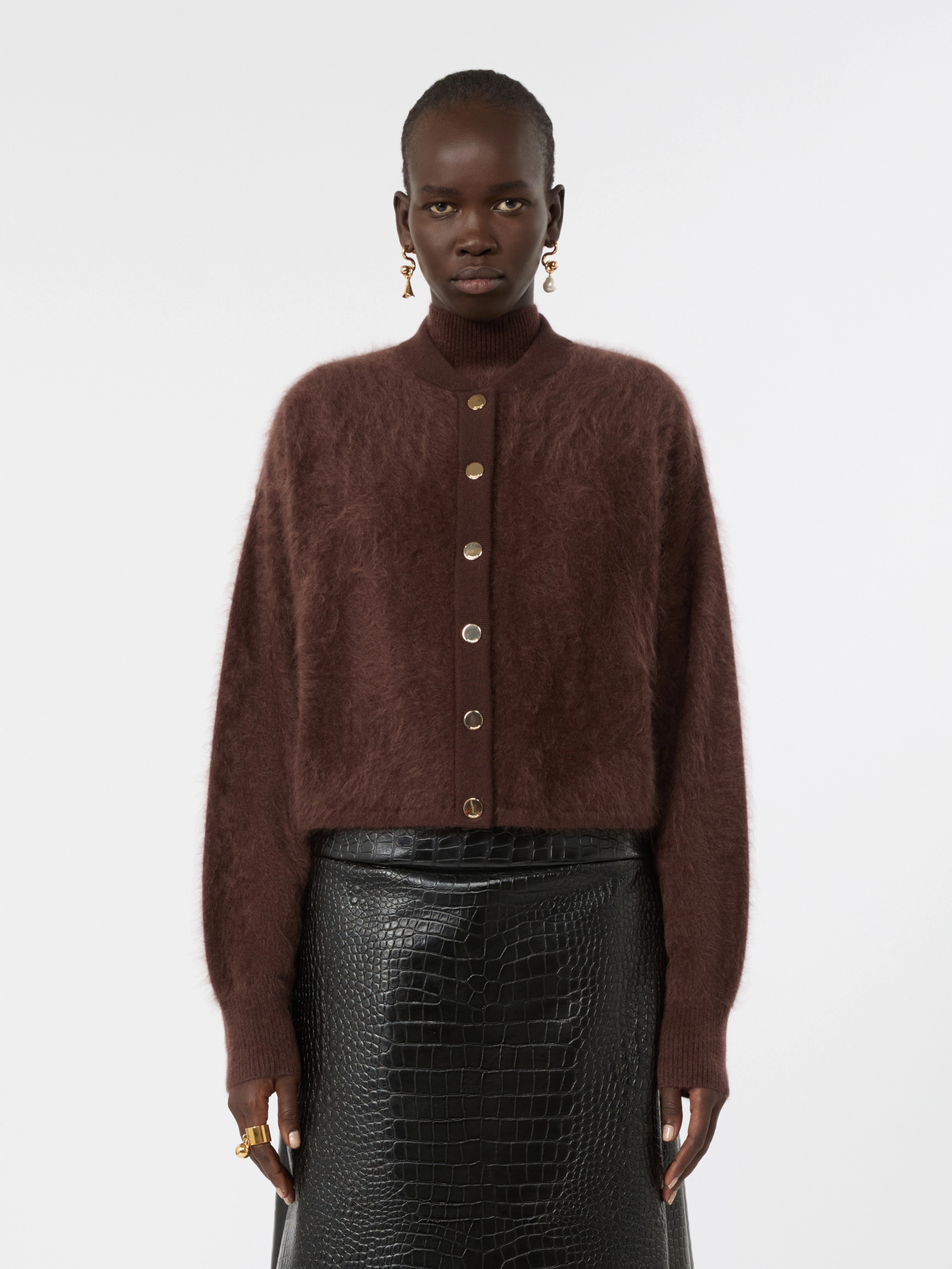 Pure cashmere bomber jacket - CHOCOLATE - Sportmax - 2