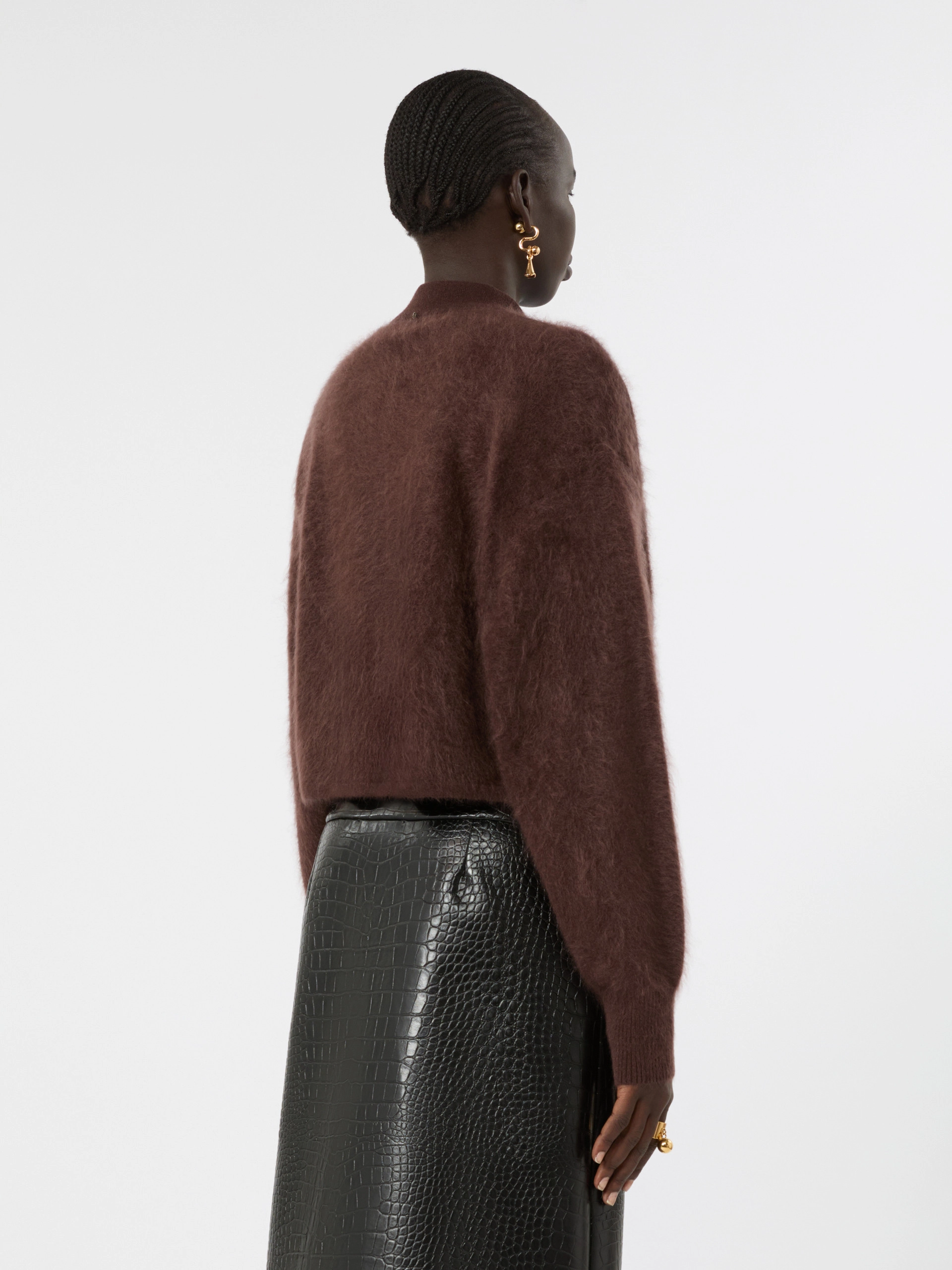 Pure cashmere bomber jacket - CHOCOLATE - Sportmax - 3