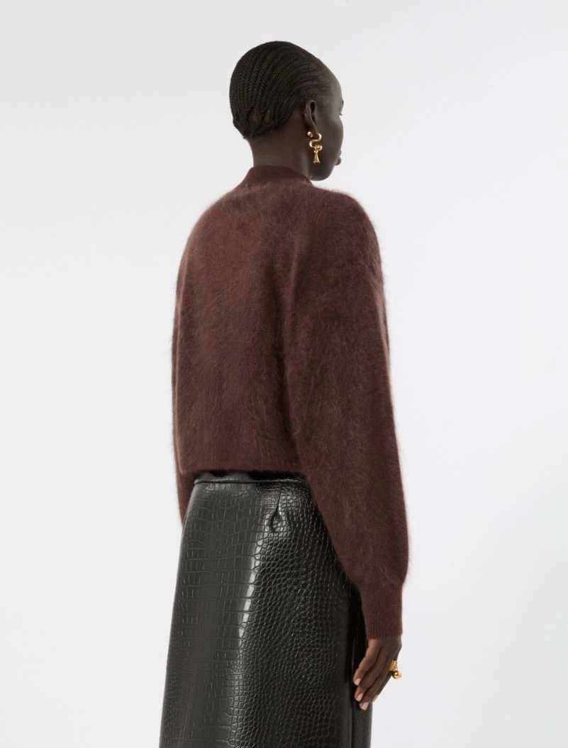 Pure cashmere bomber jacket - CHOCOLATE - Sportmax - 3