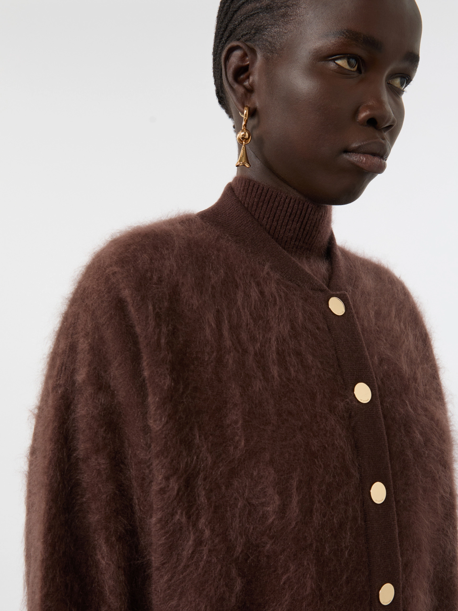 Pure cashmere bomber jacket - CHOCOLATE - Sportmax - 5