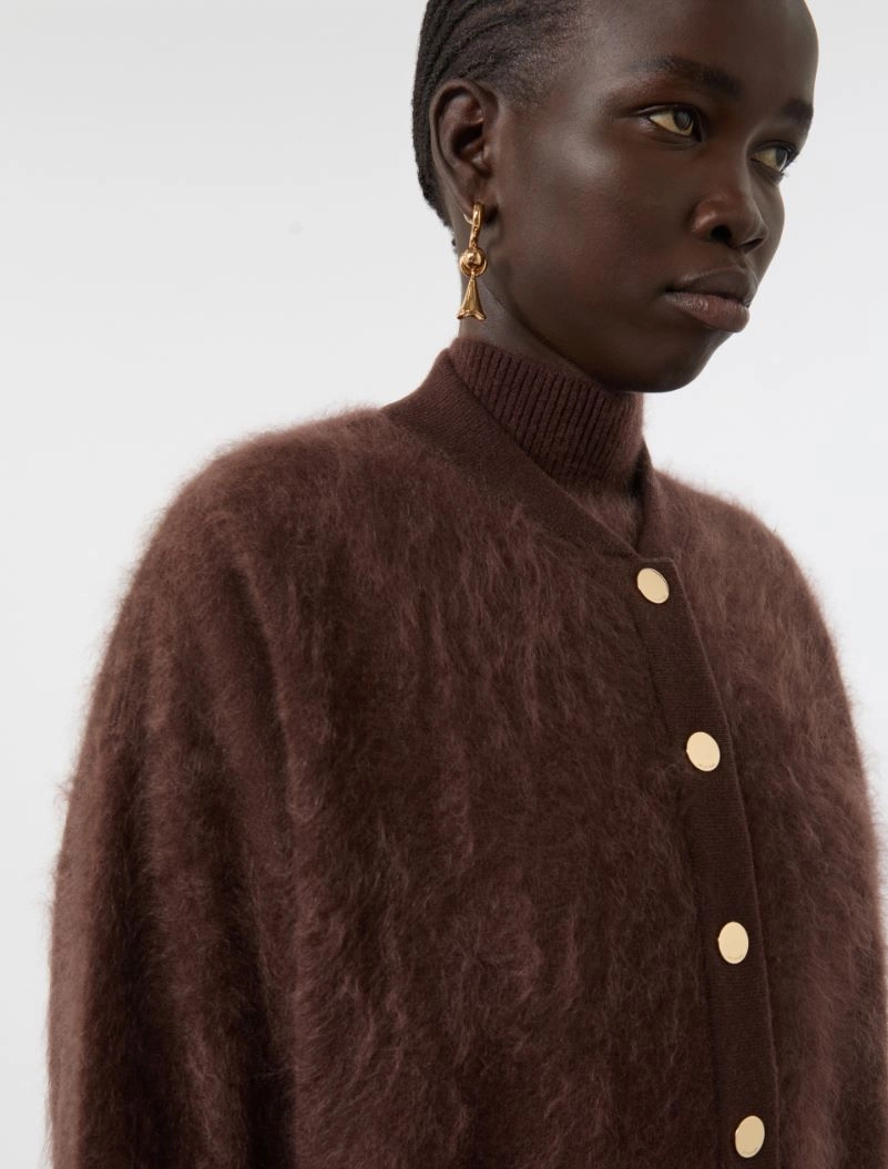 Pure cashmere bomber jacket - CHOCOLATE - Sportmax - 5