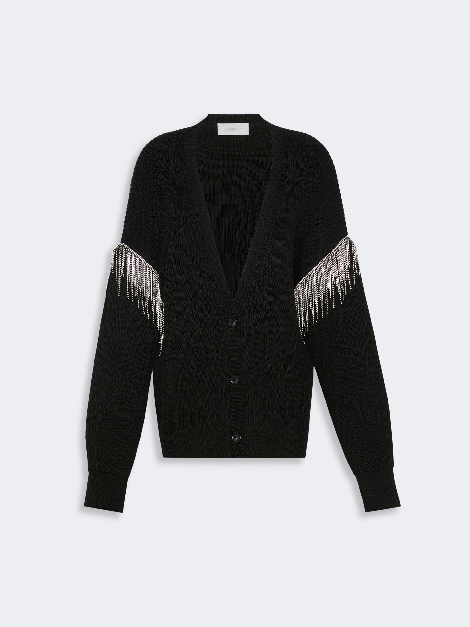Oversized pure wool cardigan - BLACK - Sportmax - 6