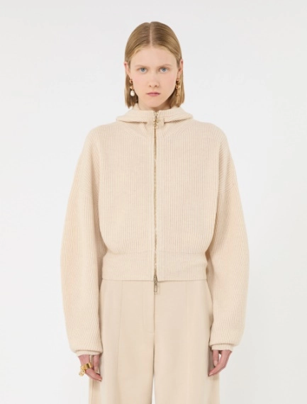 Wool and cashmere hooded cardigan - BEIGE - Sportmax - 2
