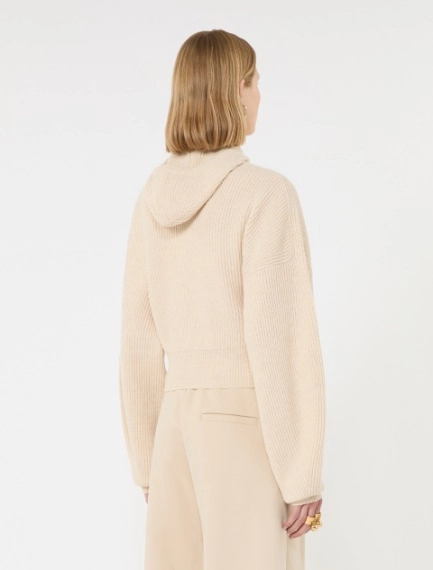 Wool and cashmere hooded cardigan - BEIGE - Sportmax - 3