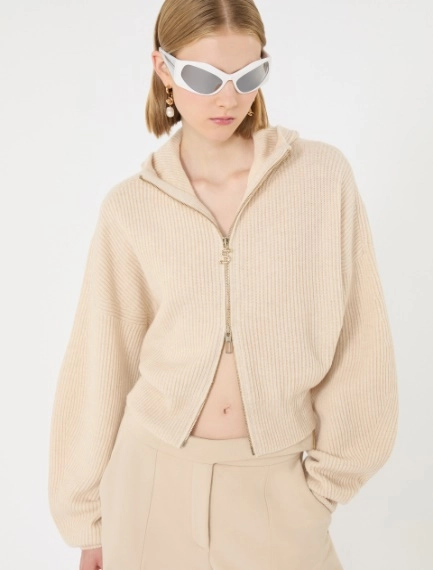 Wool and cashmere hooded cardigan - Sportmax