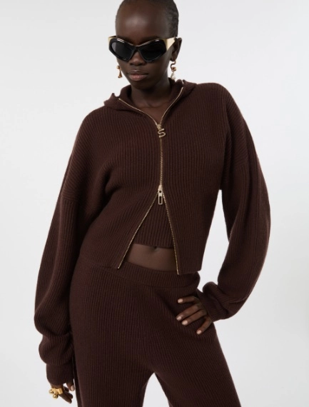 Wool and cashmere hooded cardigan - Sportmax