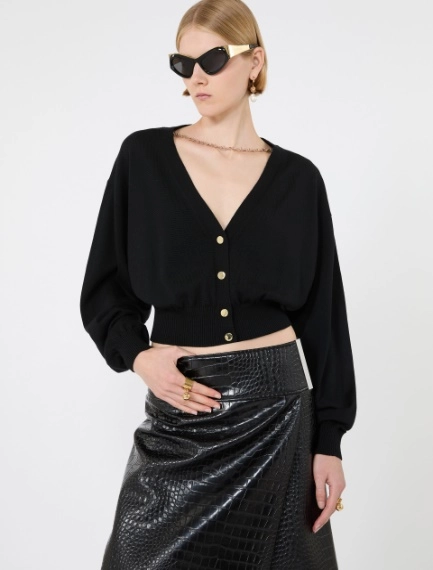 Cropped pure wool cardigan - Sportmax