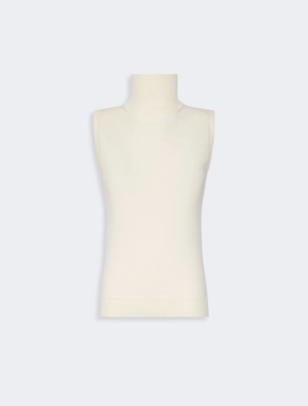 Pull sans manches en pure laine - BLANC - Sportmax - 6
