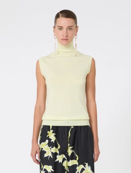Sleeveless pure wool sweater - PASTEL GREEN - Sportmax - 2
