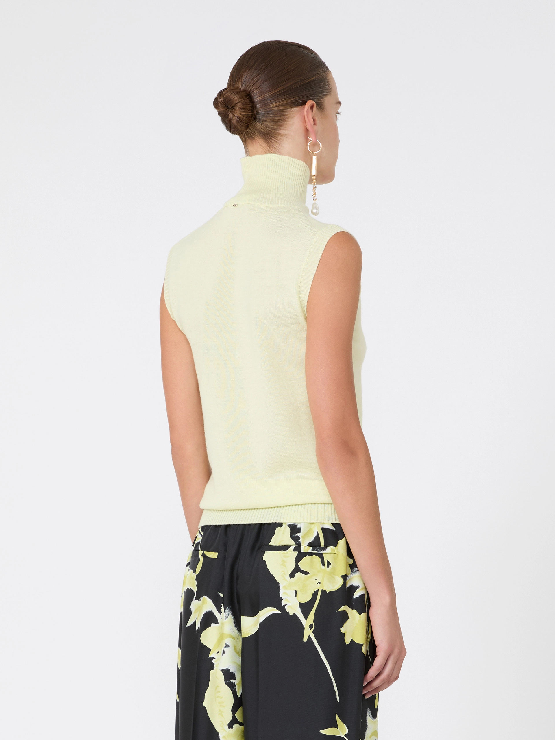 Sleeveless pure wool sweater - PASTEL GREEN - Sportmax - 3