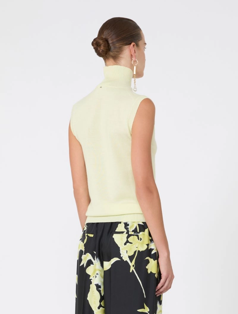 Sleeveless pure wool sweater - PASTEL GREEN - Sportmax - 3