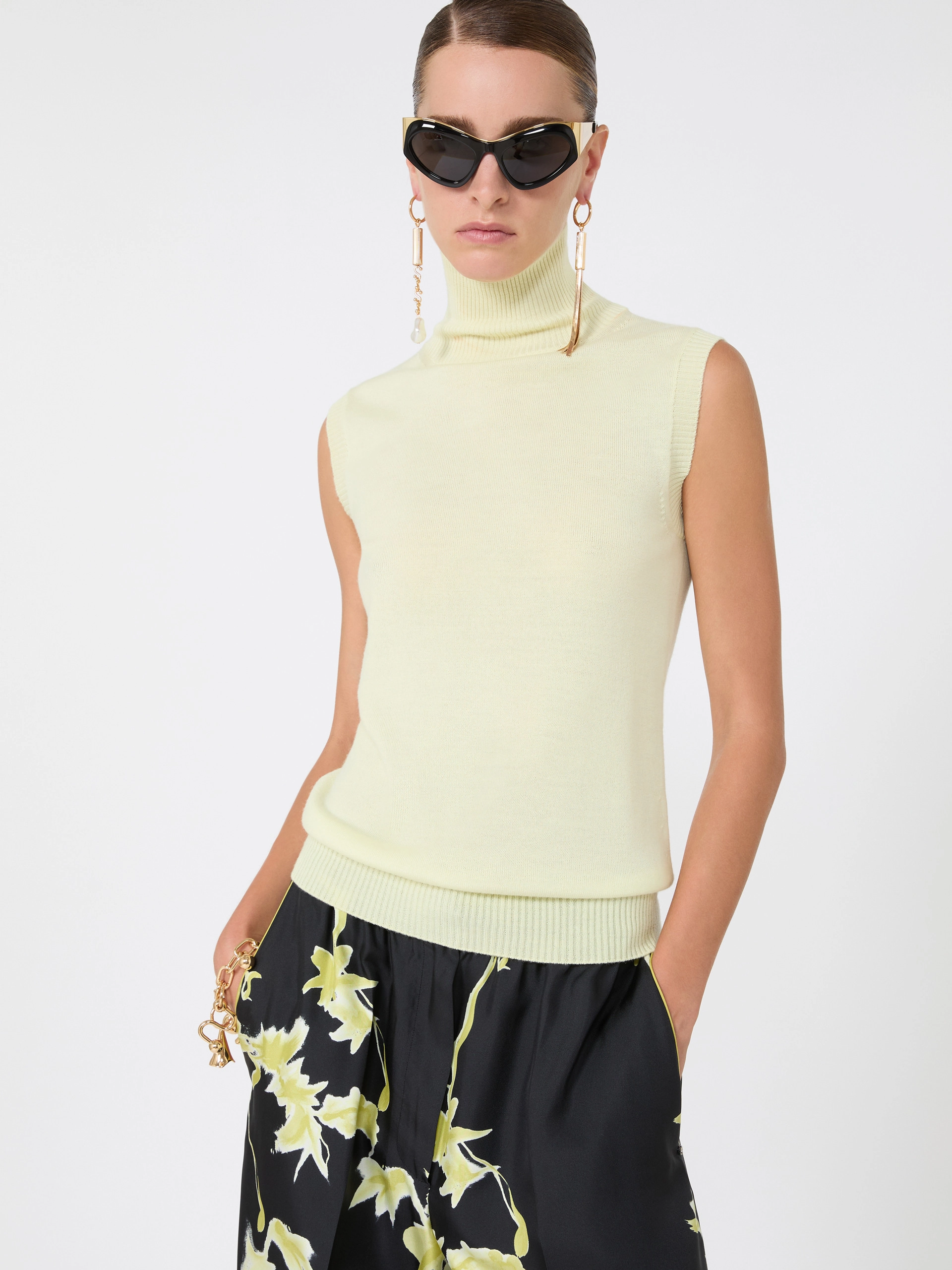 Sleeveless pure wool sweater - PASTEL GREEN - Sportmax - 4