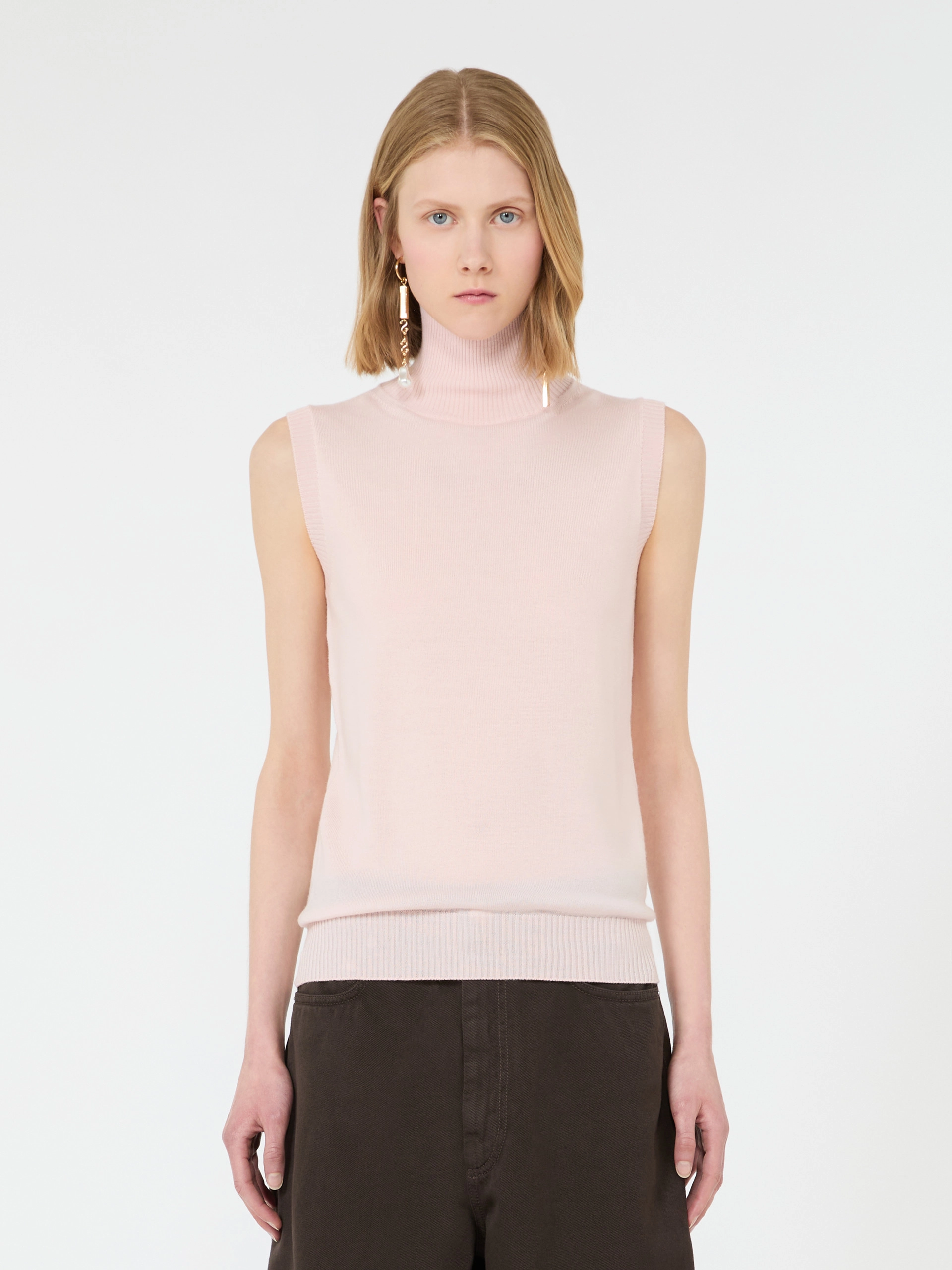 Pull sans manches en pure laine - ROSE - Sportmax - 2